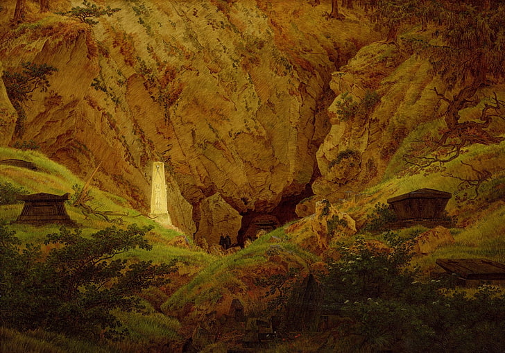 pintura, paisagem, Caspar David Friedrich, HD papel de parede