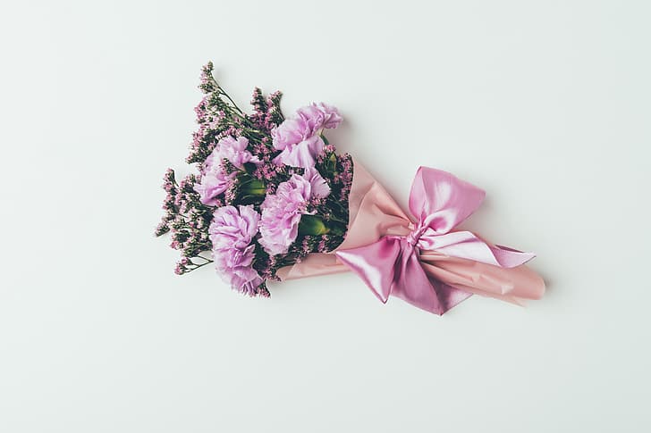 flowers, background, bouquet, tape, pink, vintage, lilac, violet, clove, HD wallpaper