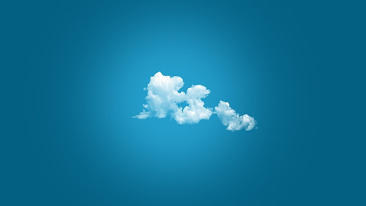 снимка на облаци, облаци, просто, циан, небесно синьо, небе, HD тапет