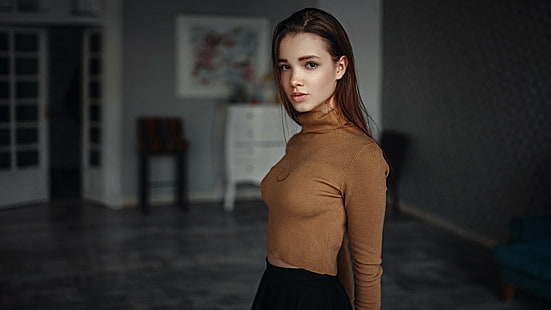 Georgy Chernyadyev, porträtt, Anna Dyuzhina, kvinnor, HD tapet HD wallpaper