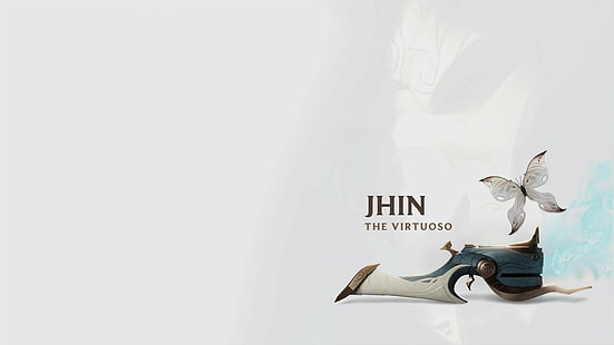 the virtuoso jhin digital art butterfly artwork league of legends, HD wallpaper HD wallpaper