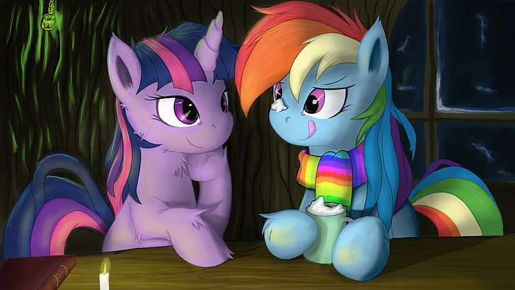 รายการโทรทัศน์ My Little Pony: Friendship is Magic, My Little Pony, Rainbow Dash, Twilight Sparkle, วอลล์เปเปอร์ HD