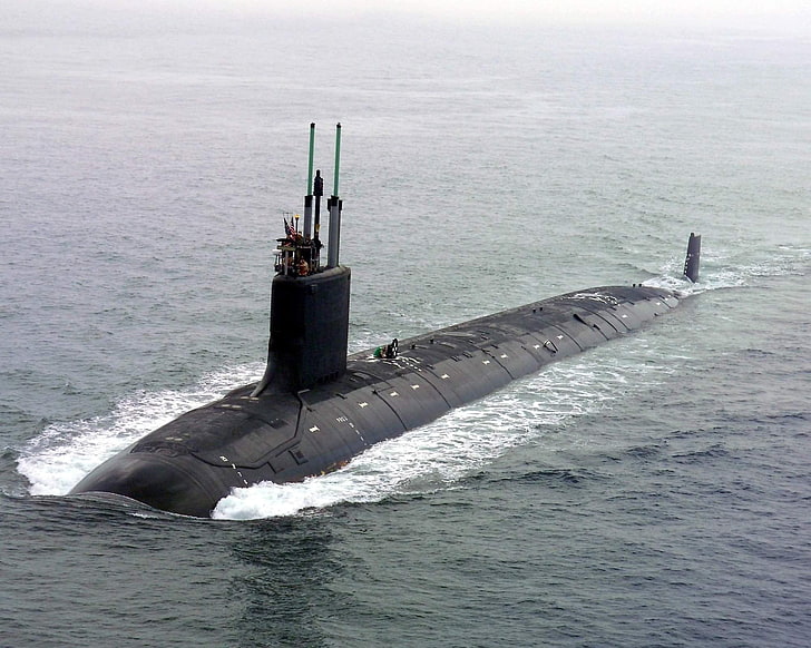 okręt podwodny klasy Virginia, wojskowy, pojazd, Tapety HD