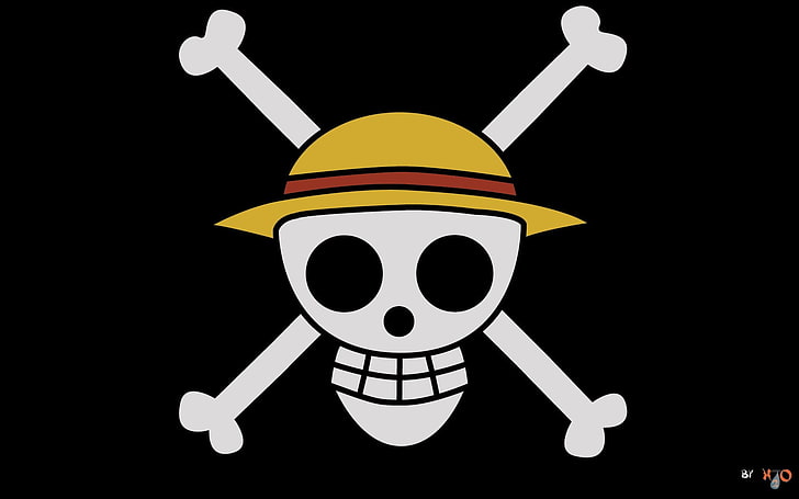 One Piece логотип, One Piece, аниме, HD обои