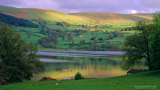 Bala Lake, Snowdonia N.P., País de Gales, Parques Nacionais, HD papel de parede HD wallpaper