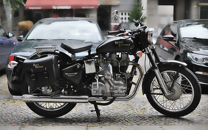 Royal Enfield Bullet Sixty 5, motocicleta em preto e cinza, motocicletas, 1920x1200, royal enfield, royral enfield bullet sessenta 5, HD papel de parede