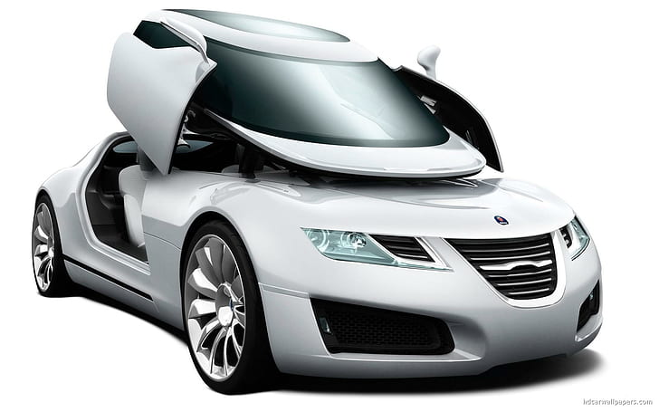 Saab Aero X 4, сребърно спортно купе, saab, aero, автомобили, HD тапет