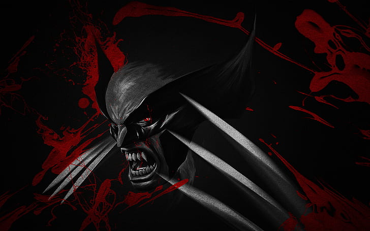 Black and Red Wolverine, wolverine, HD wallpaper