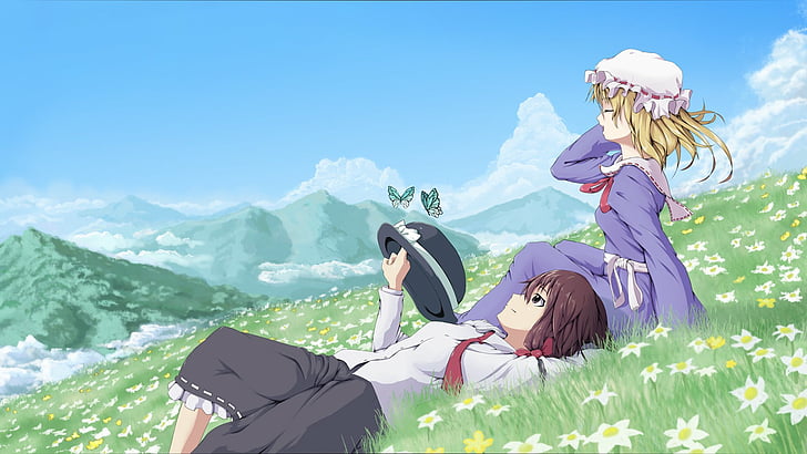 Anime, Touhou, Maribel Han, Renko Usami, HD wallpaper