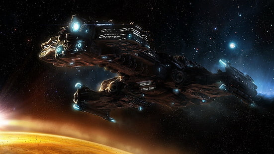 Crucero de batalla, starcraft, Fondo de pantalla HD HD wallpaper