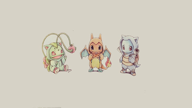 Ilustração de personagens Pokemon, Pokémon, videogames, minimalismo, HD papel de parede