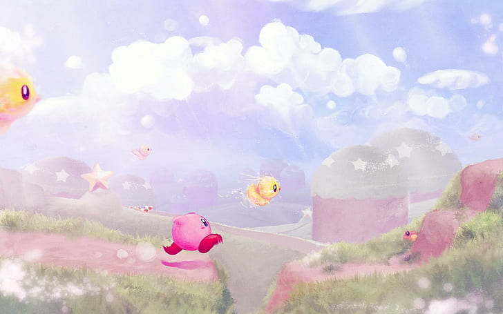 Kirby, paisajes, nintendo, Fondo de pantalla HD | Wallpaperbetter