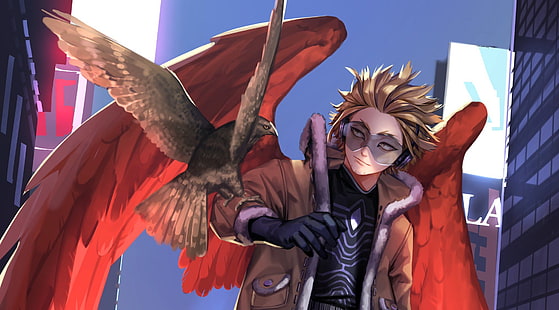 Anime, Academia My Hero, Hawks (Boku No Hero Academia), HD papel de parede HD wallpaper