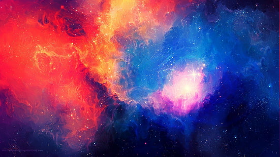 universe space galaxy stars tylercreatesworlds nebula space art, HD wallpaper HD wallpaper