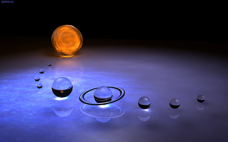 Trajectory, astronomy, black, blue, digitalrendering, planets, science, solarsystem, space, HD wallpaper