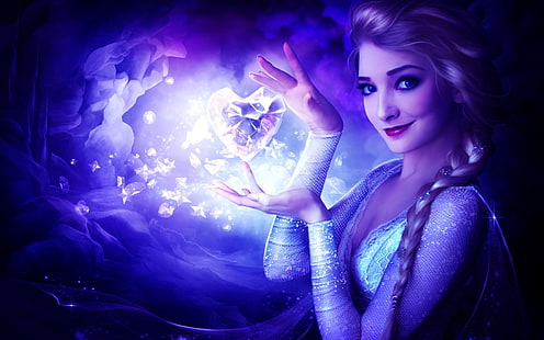 Elsa från Disney Frozen, Princess Elsa, Frozen (film), filmer, konstverk, HD tapet HD wallpaper