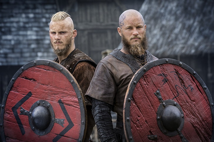 vikings, ragnar lodbrok, bjorn lothbrok, shields, tv series, Movies, HD wallpaper
