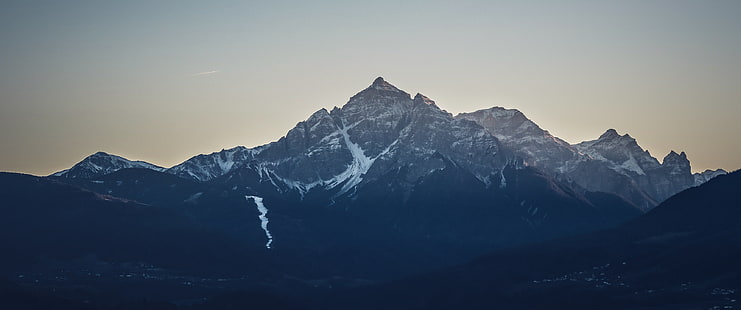ultrawide, mountains, snow, HD wallpaper HD wallpaper
