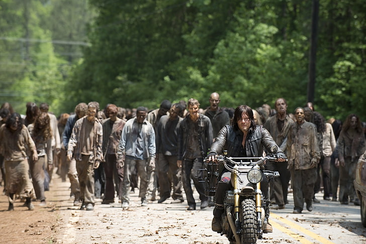 Walking Dead, zombies, bike, The Walking Dead, Norman Reedus, Daryl, HD wallpaper