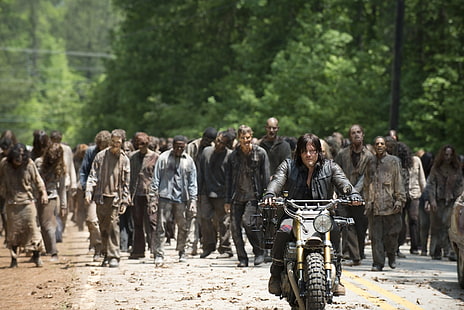 Walking Dead, zombies, vélo, The Walking Dead, Norman Reedus, Daryl, Fond d'écran HD HD wallpaper