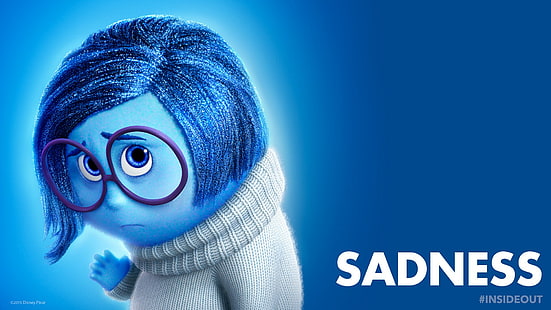 Inside Out, tristezza, blu, dentro e fuori, tristezza, blu, Sfondo HD HD wallpaper