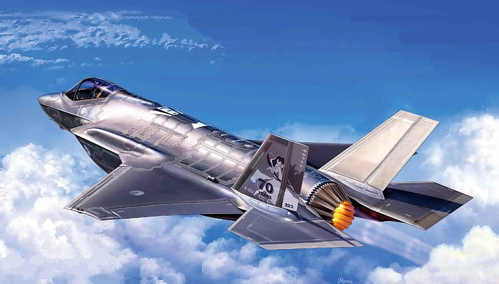 Países Baixos, caça-bombardeiro, Michal Reinis, F-35 Lightning II, Lockheed Martin F-35A Lightning II Fighter, HD papel de parede