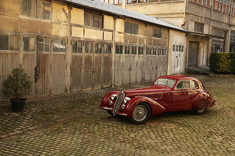 Класически, ретро, ​​Alfa Romeo 8C, италиански автомобили, HD тапет HD wallpaper