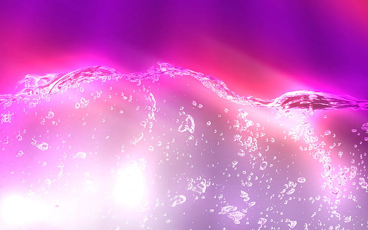 Pink, Water, Bubbles, Abstract, pink, water, bubbles, HD wallpaper