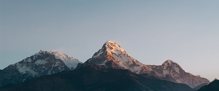 braune Bergkette, Berge, Natur, Ultrawide, HD-Hintergrundbild HD wallpaper