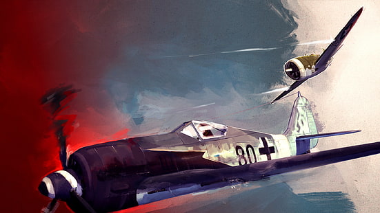 WWII Airplane Plane Drawing World War HD, digital / konstverk, ritning, värld, krig, plan, flygplan, andra världskriget, HD tapet HD wallpaper