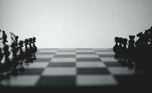 black, black and white, blur, board game, chess, chess board, chess pieces, chessboard, figures, game, shadows, white, HD wallpaper HD wallpaper