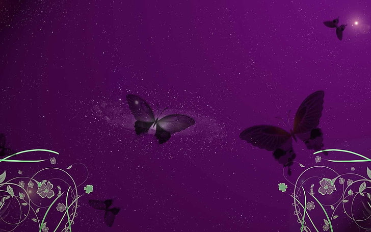 Animal, Butterfly, Design, Purple, HD wallpaper