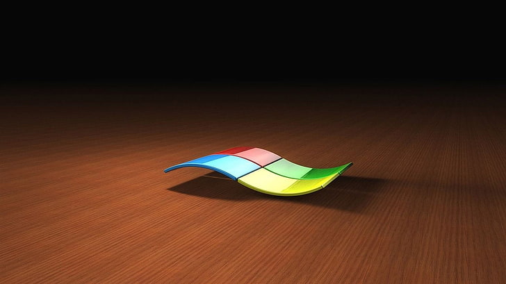 لوح التوازن الذاتي باللونين الأخضر والأزرق ، Microsoft Windows ، CGI، خلفية HD