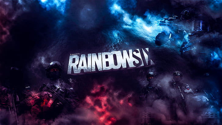 Rainbow 6: Siege, videospel, spelaffischer, spelkonst, spellogotyp, digital konst, grafisk design, GIGN, Tom Clancy's Rainbow Six, HD tapet
