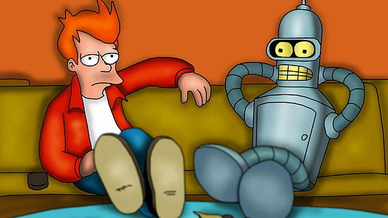 Futurama, Bender (Futurama), Fry (Futurama), HD-Hintergrundbild HD wallpaper