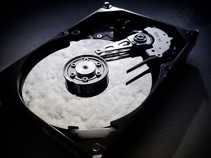 черный внутренний жесткий диск, технология, жесткий диск, HD обои HD wallpaper