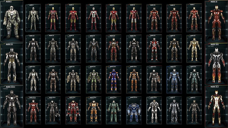 Ilustração da armadura do Homem de Ferro, Homem de Ferro, filmes, Marvel Comics, HD papel de parede