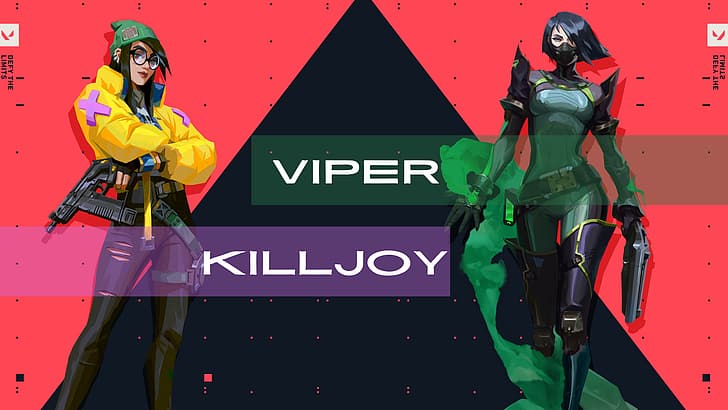 Viper (valorant), Killjoy (Valorant), Valorant, герои от игри, видео игри, HD тапет