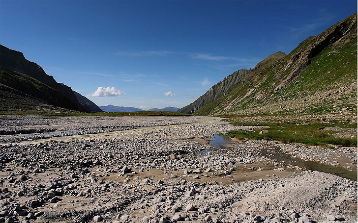 หินสีเทาทิวทัศน์ธรรมชาติหินภูเขา, วอลล์เปเปอร์ HD