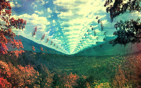 red and green trees, album covers, cover art, Tame Impala , Innerspeaker, HD wallpaper HD wallpaper