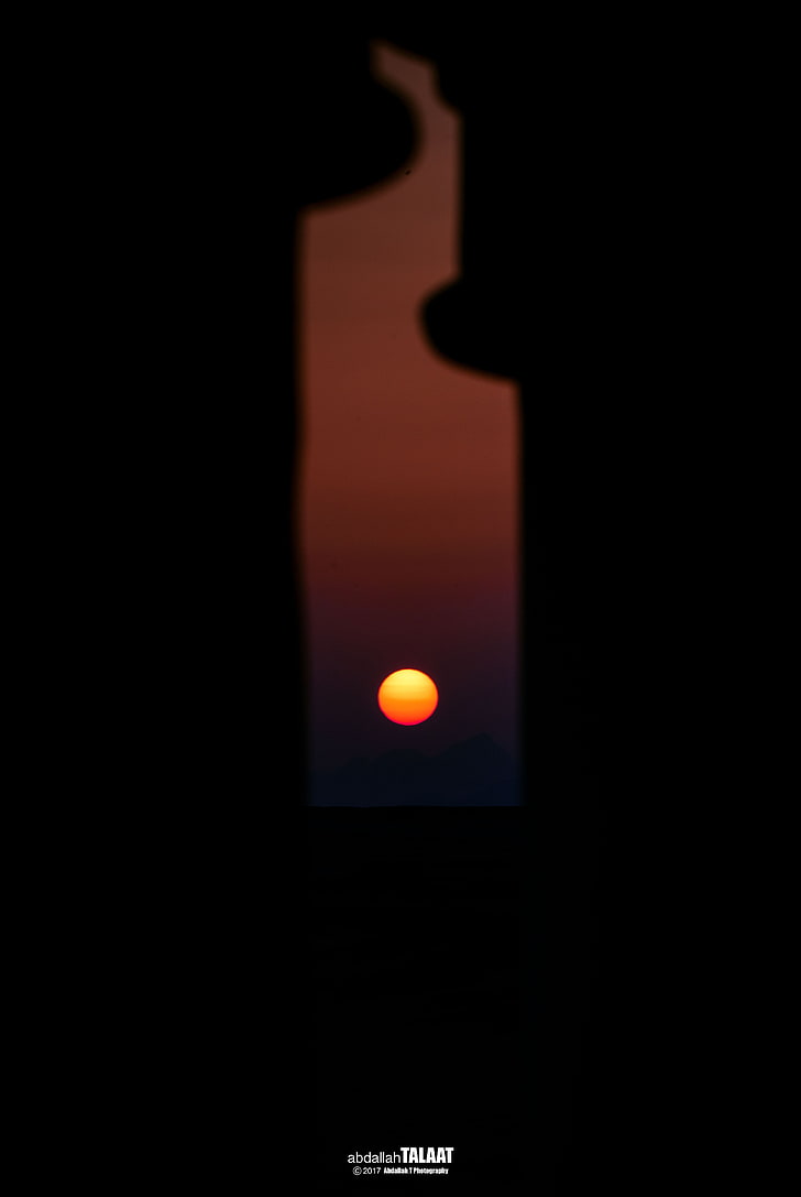 sunrise, sunset, mountain top, HD wallpaper