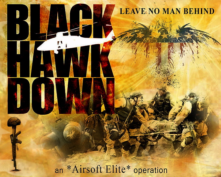 action, black, black hawk down, drama, hawk, history, military, poster, war, HD wallpaper