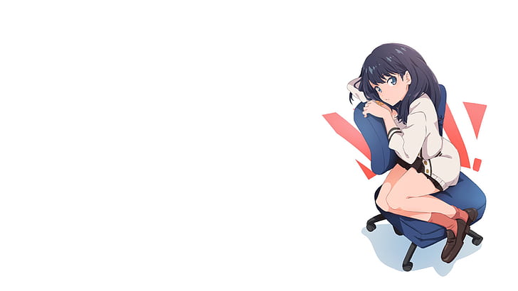 Anime, Anime Girls, weißer Hintergrund, Takarada Rikka, SSSS.GRIDMAN, HD-Hintergrundbild