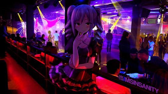 dziewczyny z anime, kluby nocne, Tapety HD HD wallpaper