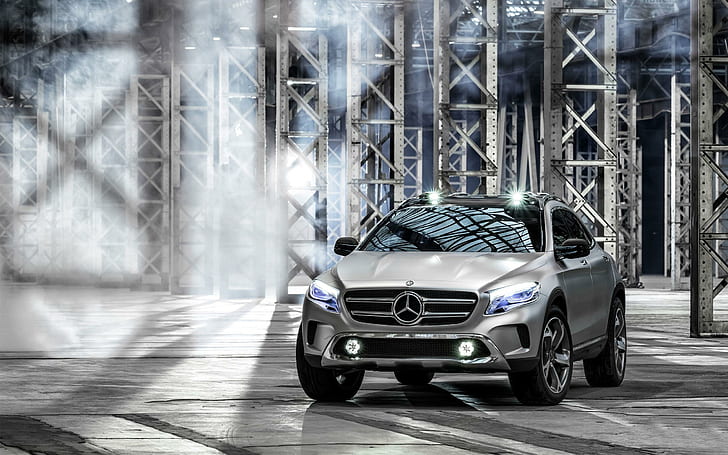 2013 Mercedes Benz GLA Concept, серый Мерседес Бенц ГЛС, концепт, мерседес, бенц, 2013, автомобили, мерседес бенц, HD обои