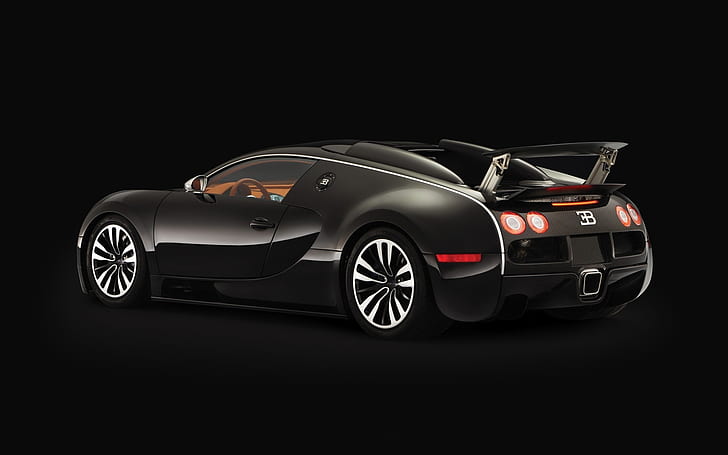 Bugatti Veyron Sang Noir 2008 - Ângulo traseiro, Bugatti Veyron, HD papel de parede