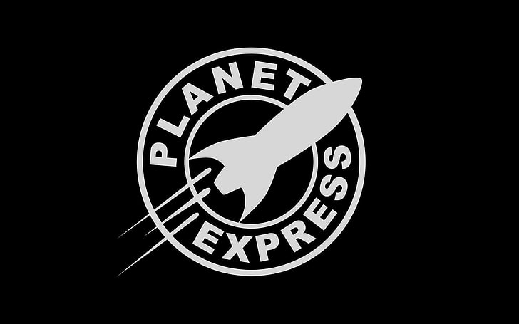 Futurama, Planet Express, logo, minimalizm, Tapety HD