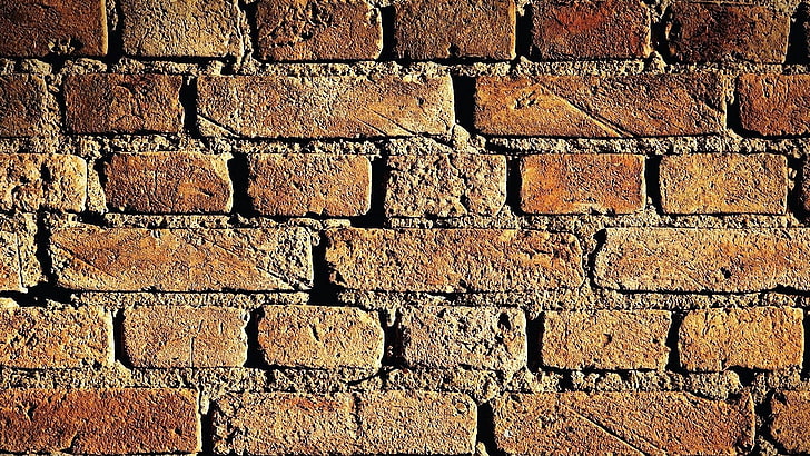 brown brick wall, wall, brick, background, texture, HD wallpaper