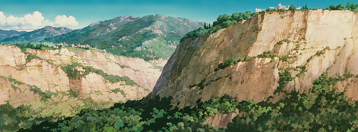 Studio Ghibli, anime, landscape, nature, HD wallpaper