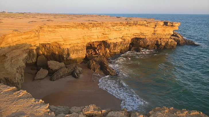 spiaggia rocciosa, iran, konarak, chahbahar, makran, makoran, golfo persico, mare, spiaggia, baluchestan, roccia, scogliera, Sfondo HD